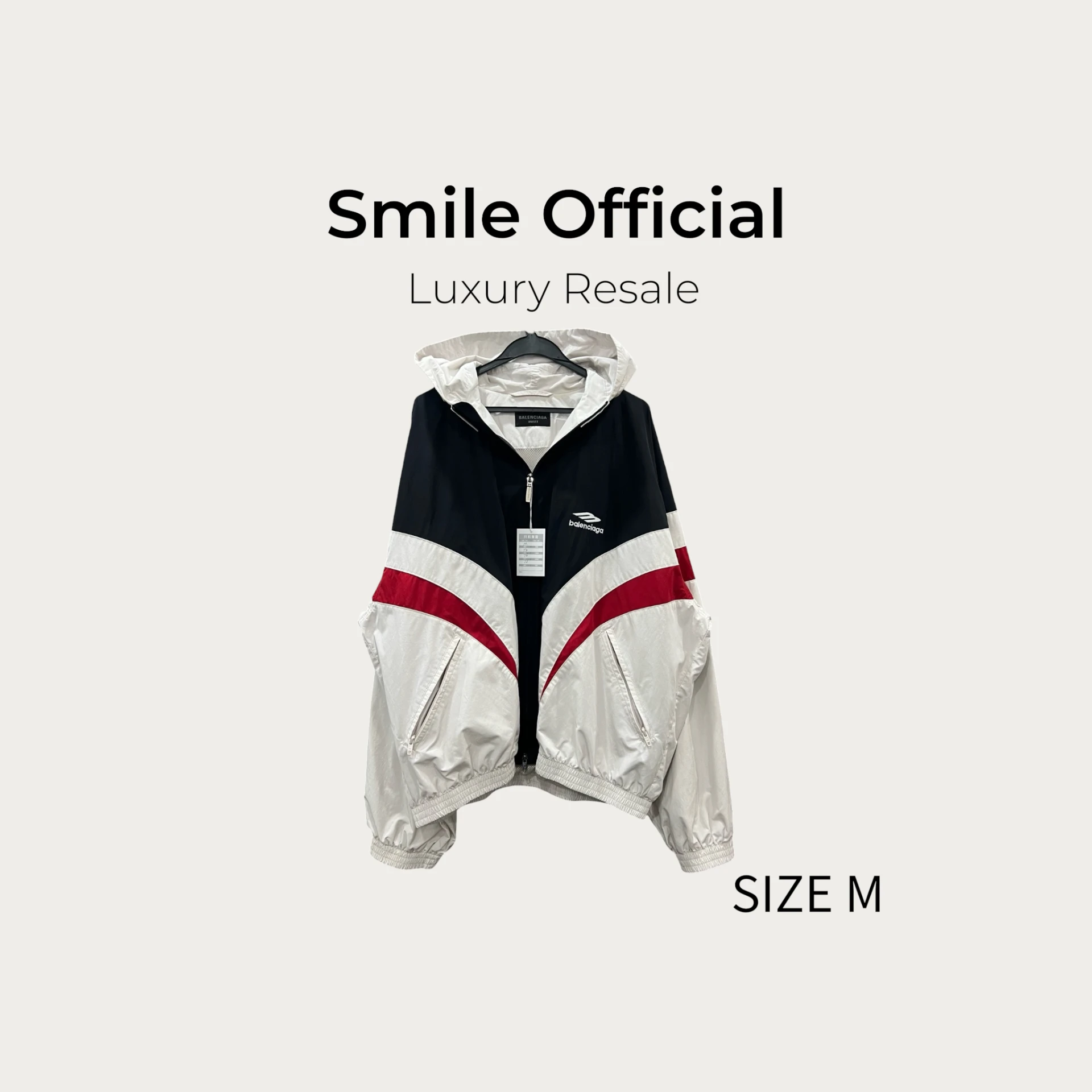 [SMILE] Balenciaga巴黎世家 SS24 黑白紅拼色校服外套