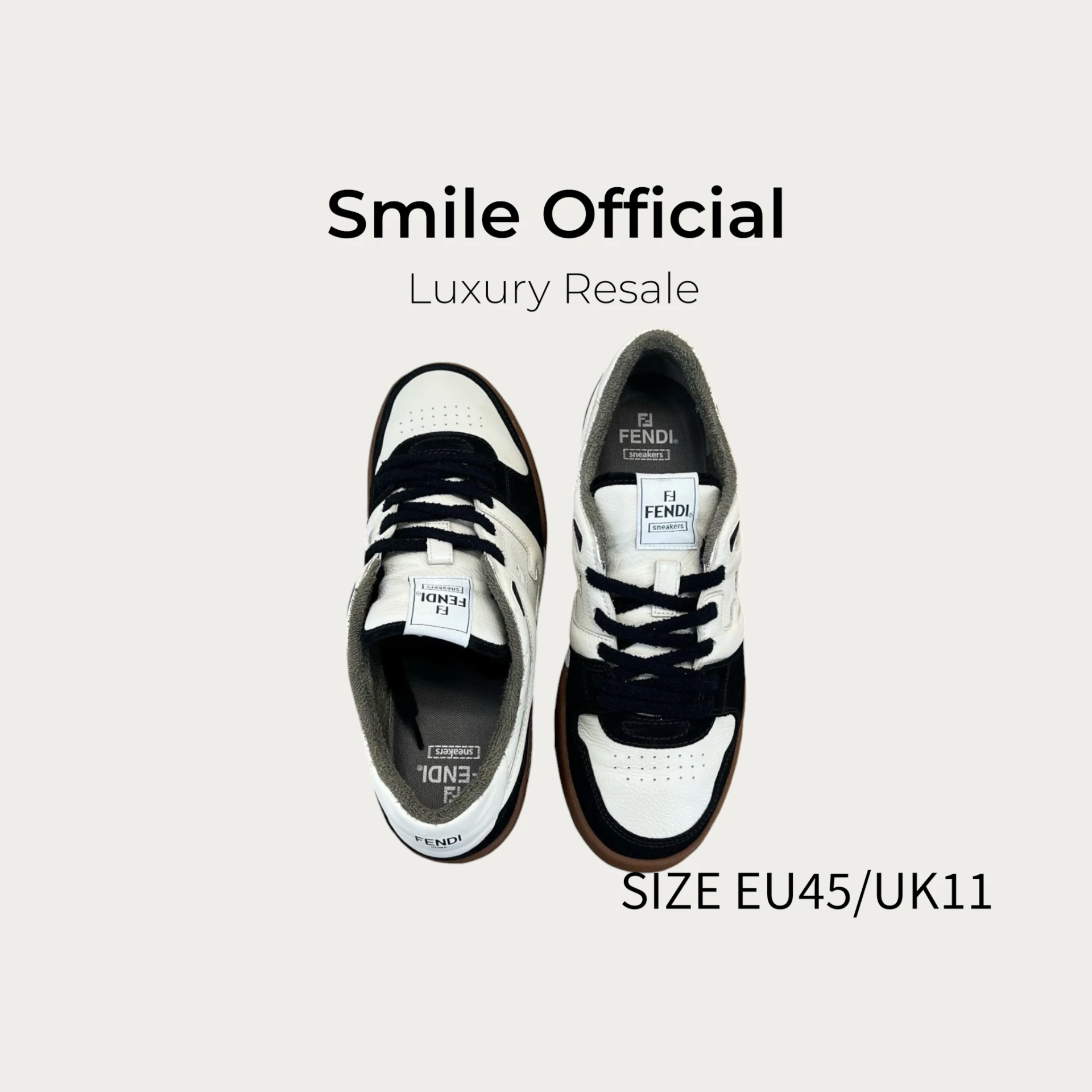 [SMILE] fendi match 黑白 板鞋