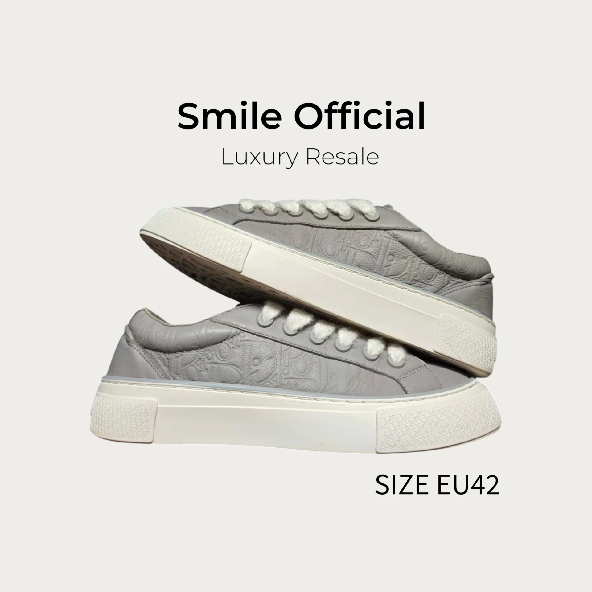 [SMILE] DIOR B33 灰浮雕滿logo 板鞋