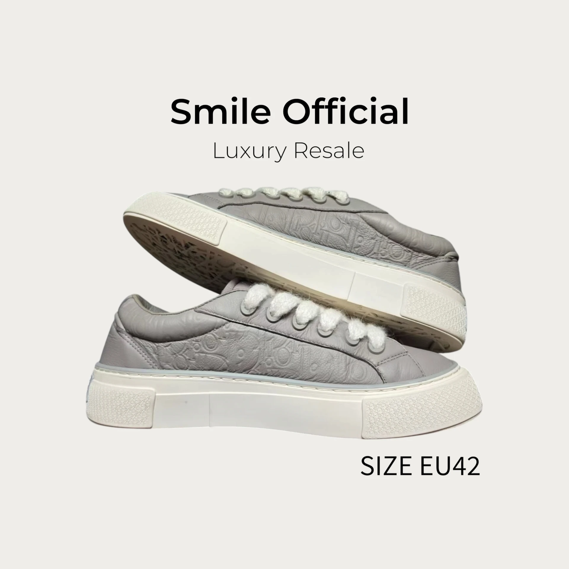[SMILE] DIOR B33 灰浮雕滿logo 板鞋