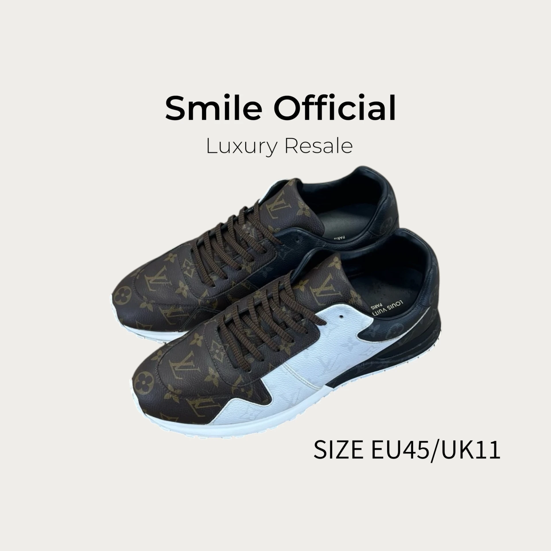 [SMILE] Louis Vuitton lv run away黑白老花拼接