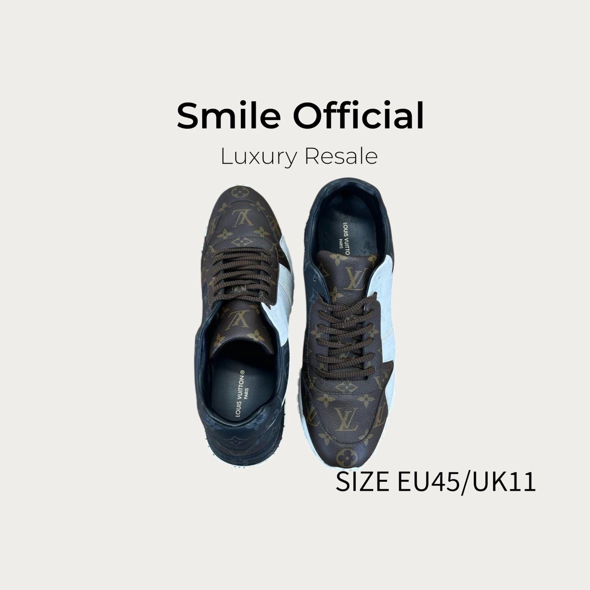 [SMILE] Louis Vuitton lv run away黑白老花拼接