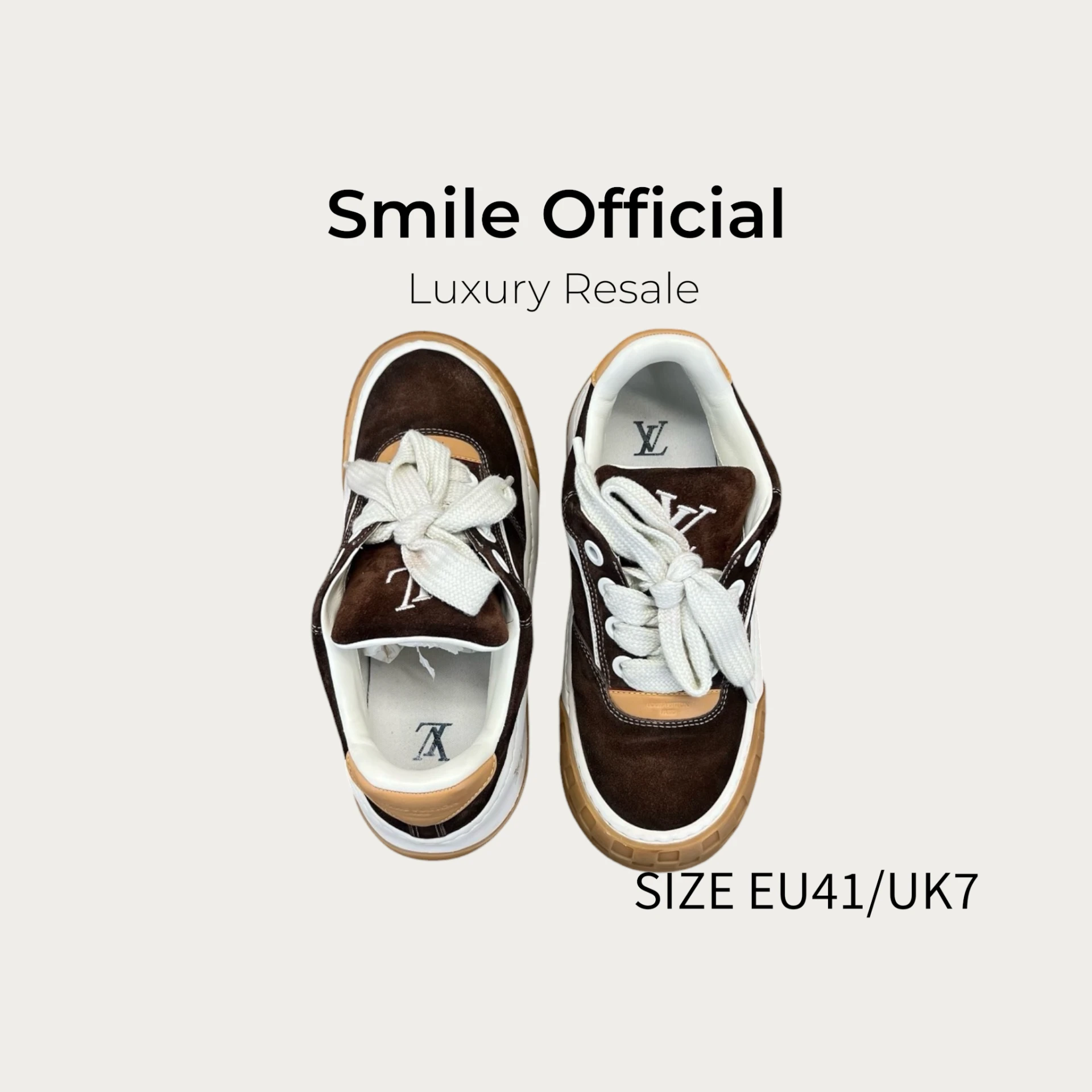 [SMILE] Louis Vuitton lv tilted 栗色 餅乾鞋