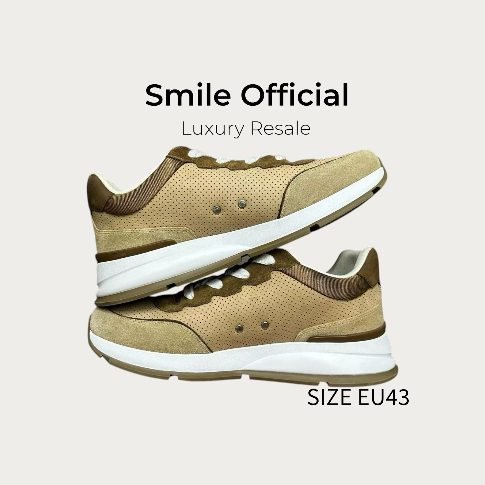 [SMILE] LOUIS VUITTON Lv Classic 栗色麂皮運動鞋