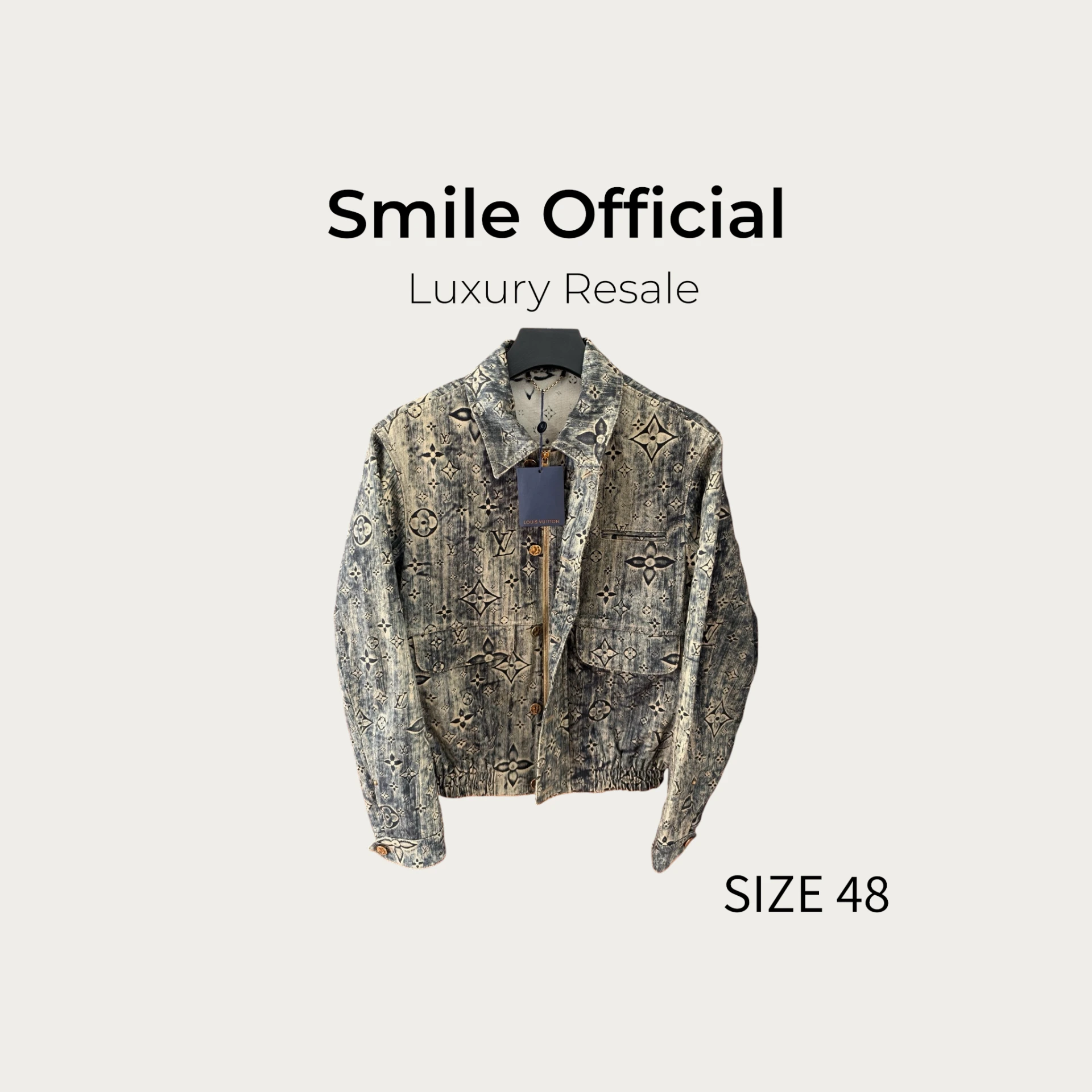 [SMILE] Louis Vuitton LV 渲染滿logo老花牛仔夾克
