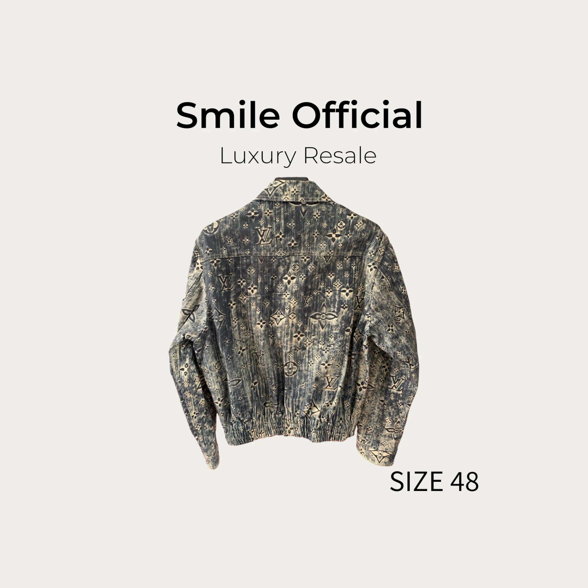[SMILE] Louis Vuitton LV 渲染滿logo老花牛仔夾克