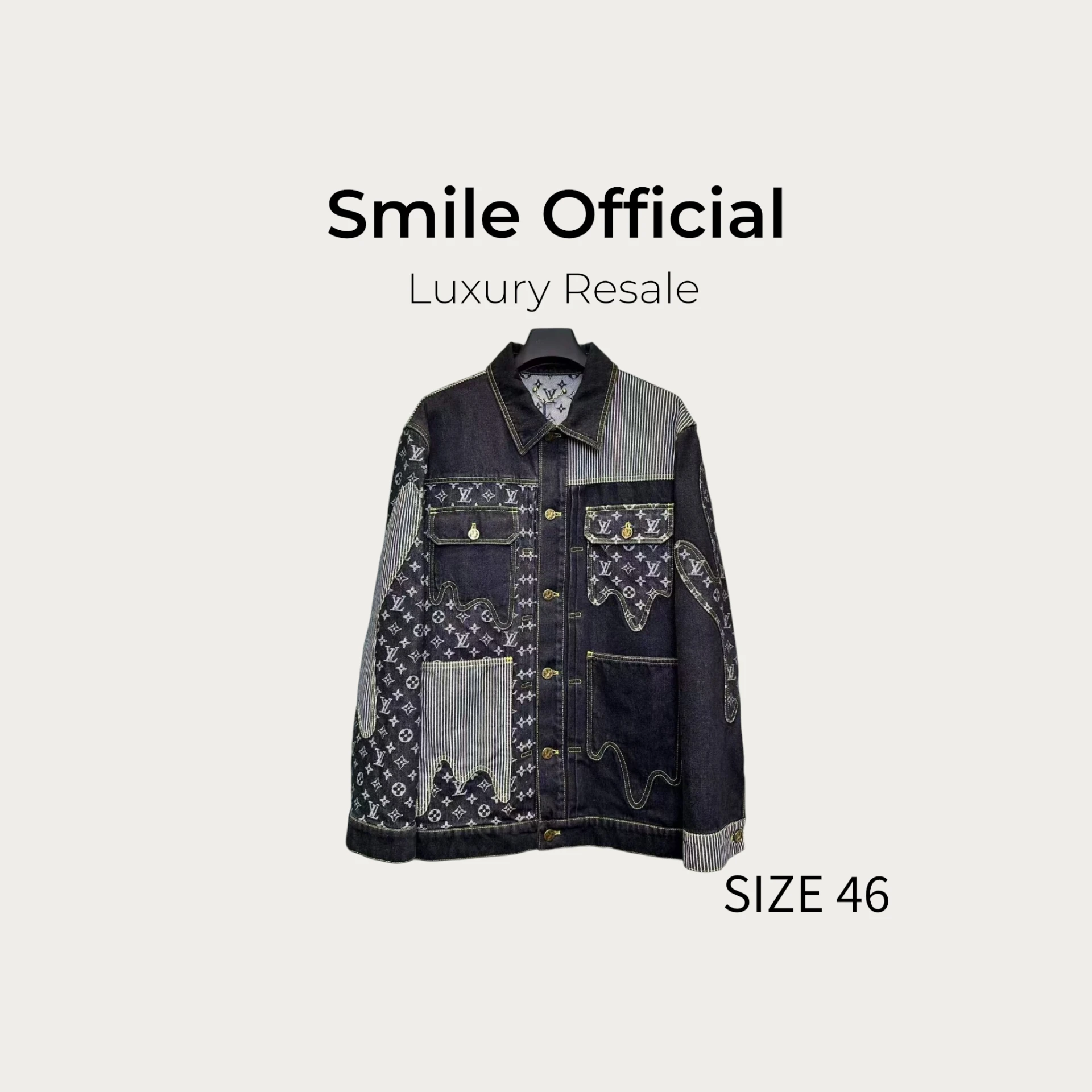 [SMILE] Louis Vuitton Lv Nigo滿logo牛仔外套
