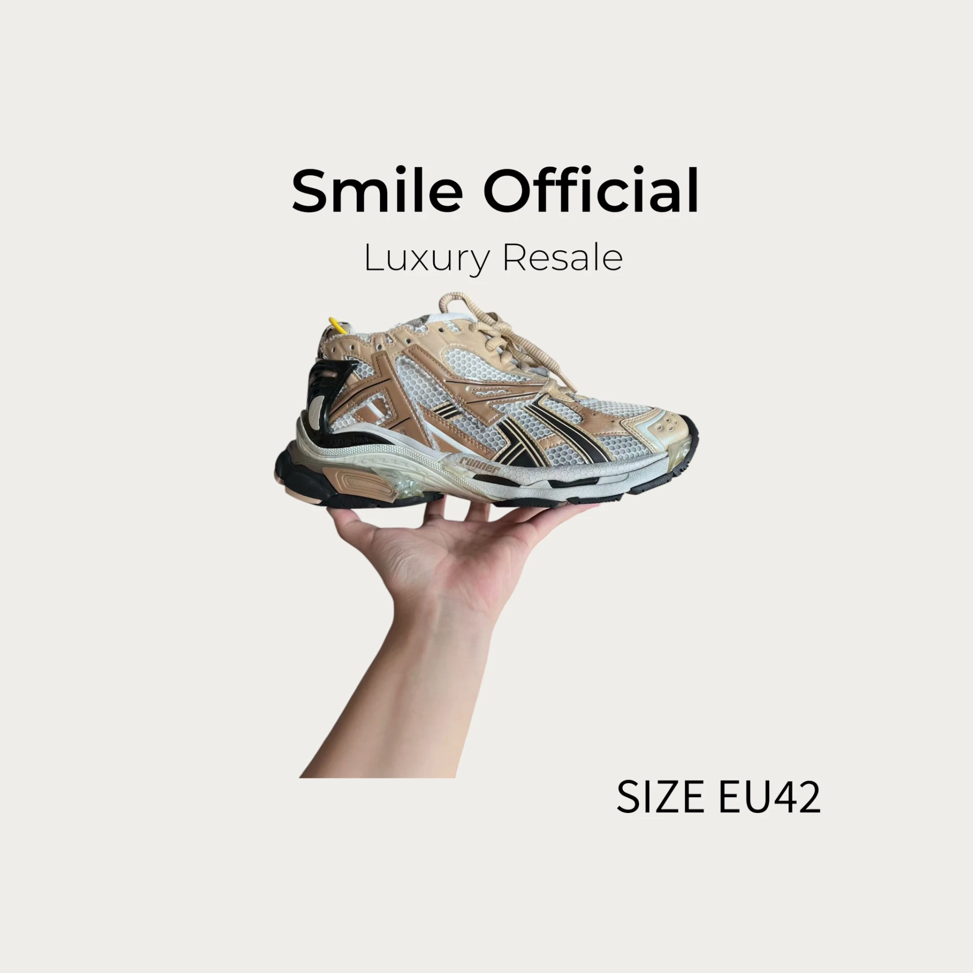 [SMILE] BALENCIAGA 巴黎世家 runner 米白金