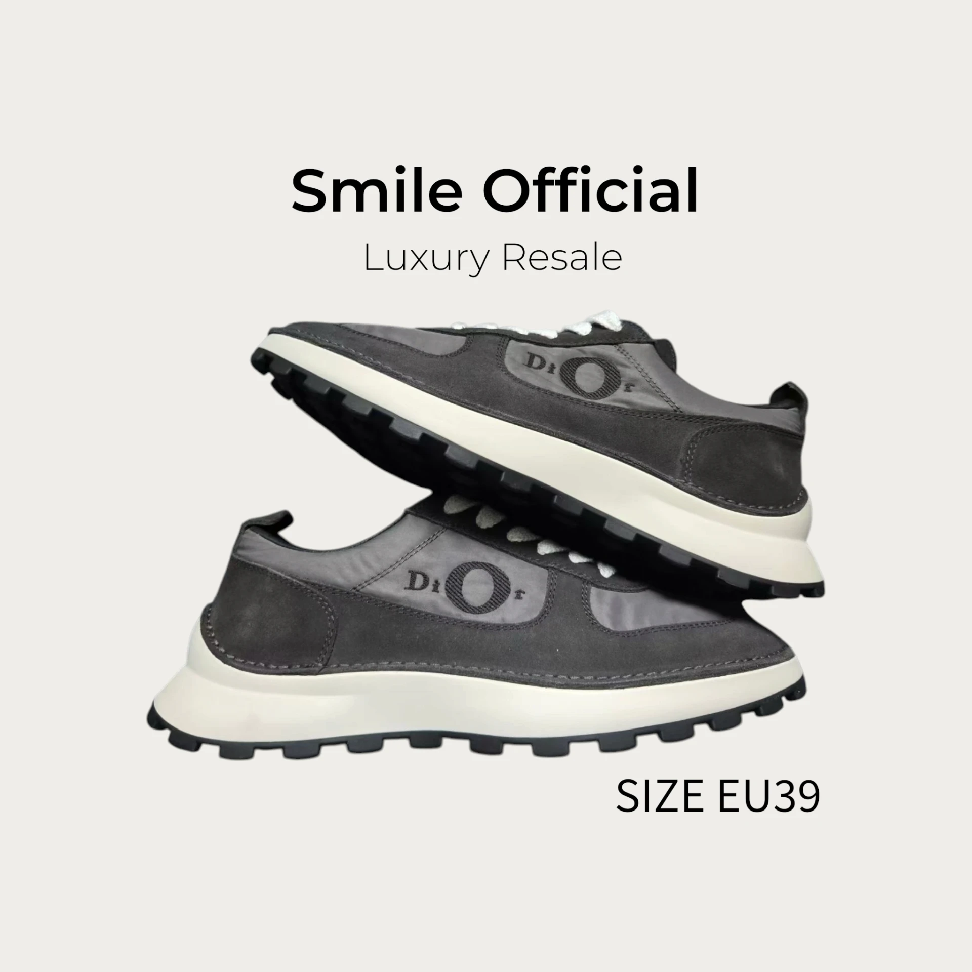 [SMILE] DIOR SQUASH 黑灰運動鞋