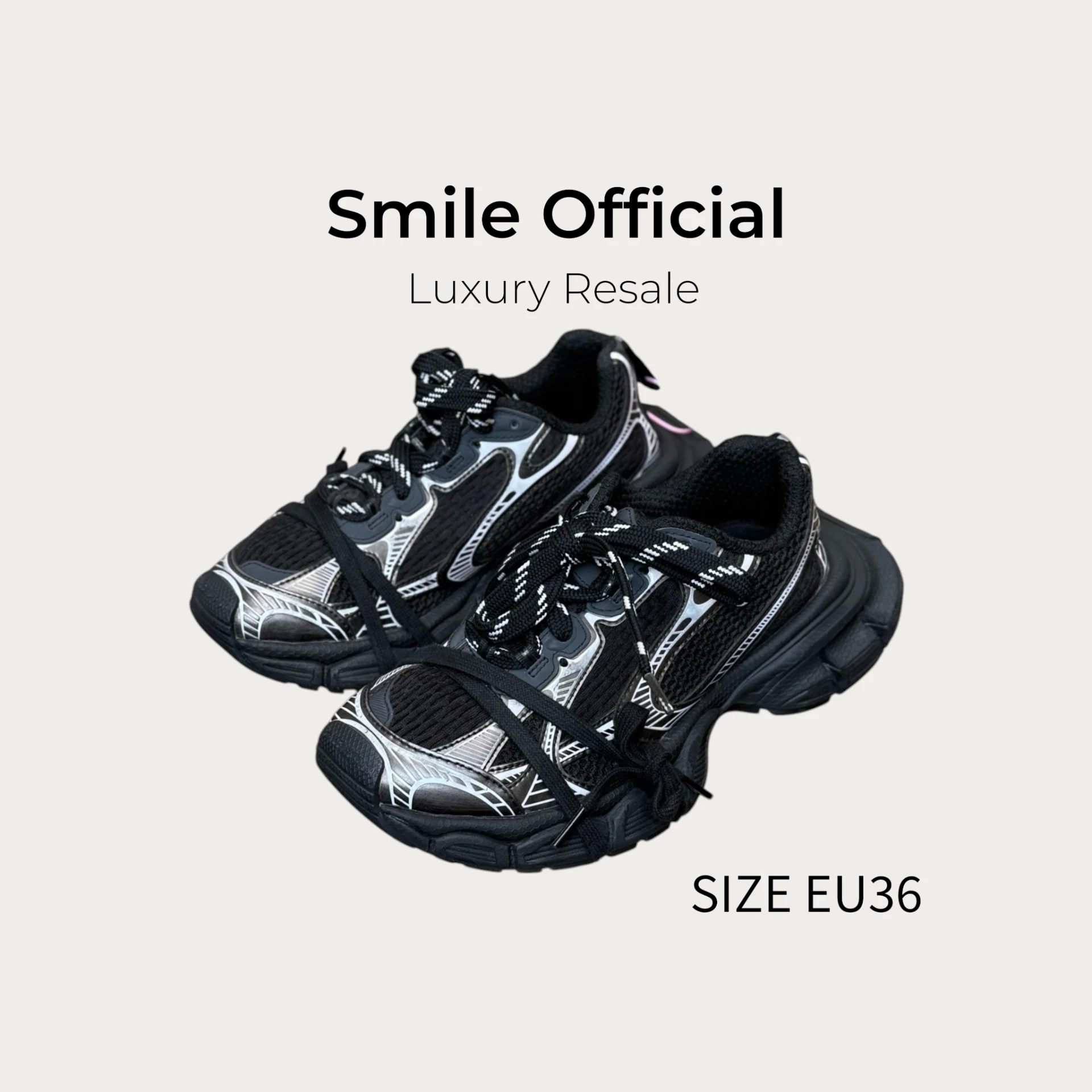 [SMILE] 巴黎世家Balenciaga 3XL 黑銀做舊老爹鞋
