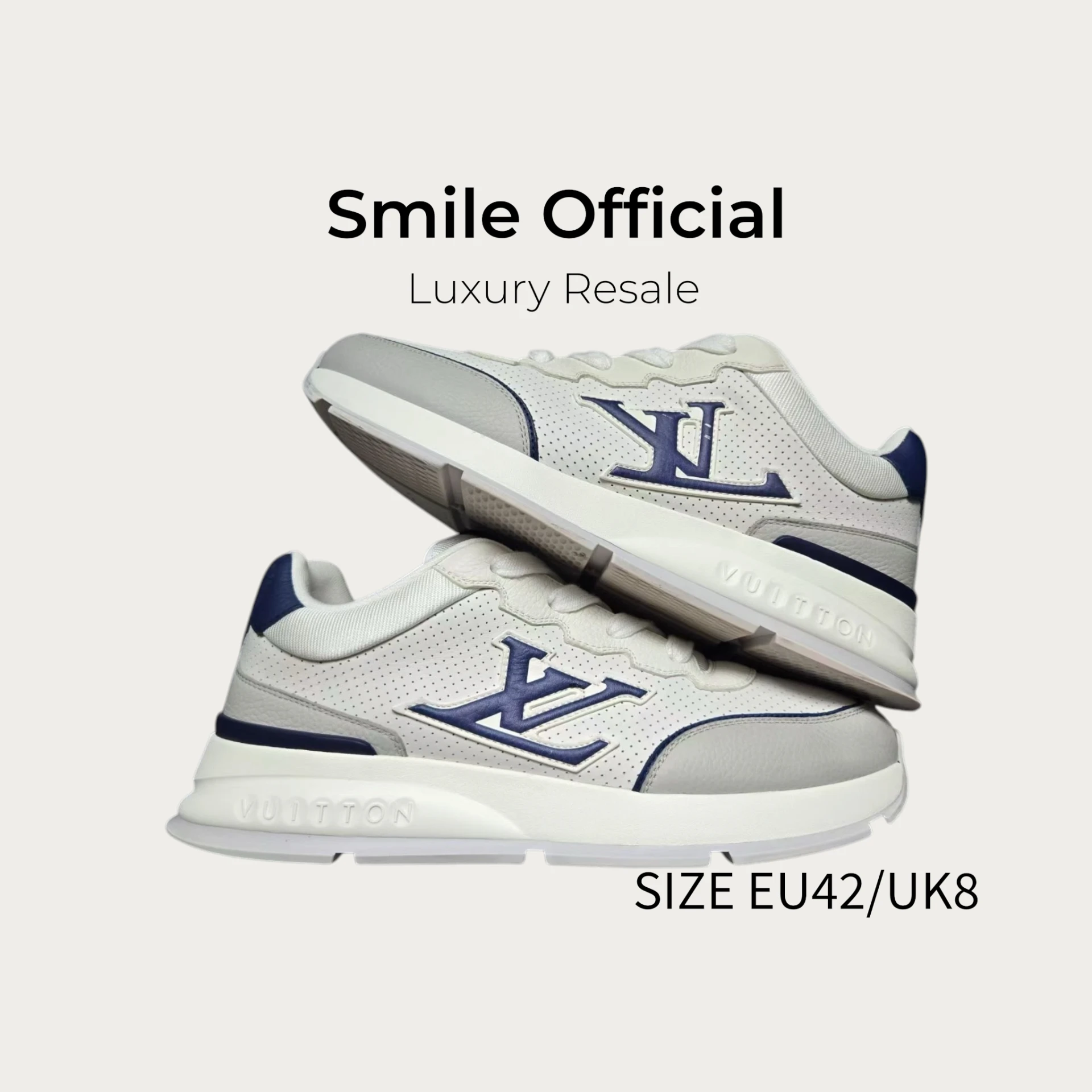 [SMILE] LOUIS VUITTON LV CLASSIC 白藍 休閒鞋
