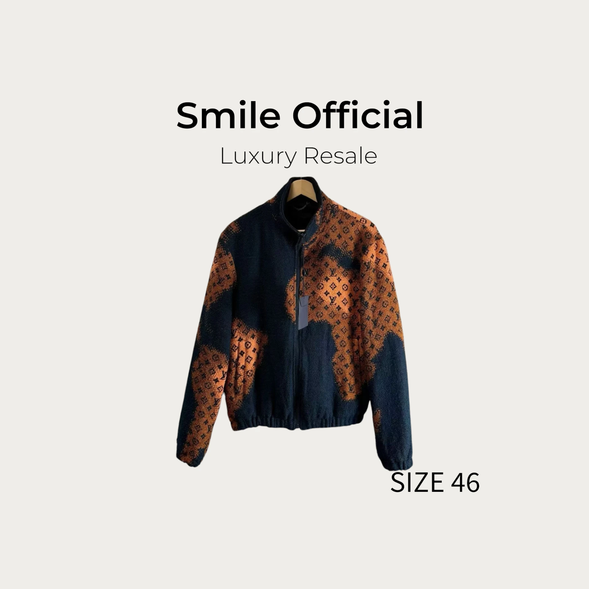 [SMILE] Louis Vuitton LV篝火滿logo泰迪羊毛夾克
