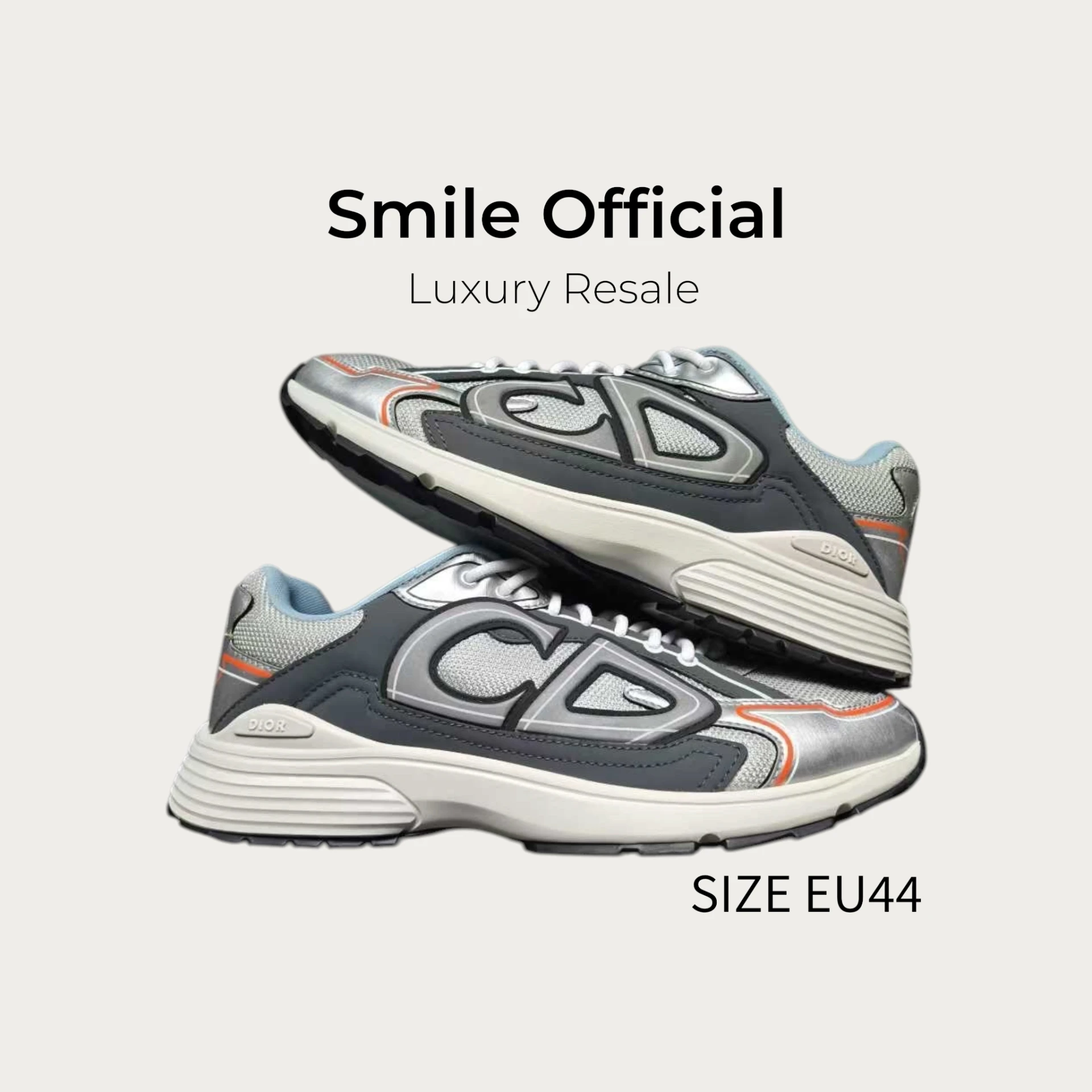 [SMILE] DIOR B30 灰銀色 休閒鞋