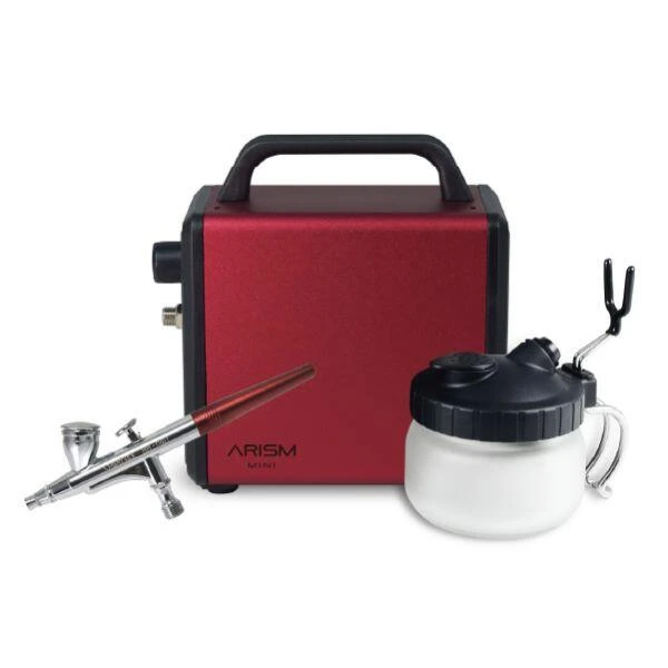 【現貨】廠商現貨 SPARMAX 漢弓 空壓機噴槍組Arism mini紅+HB040噴筆紅+SCP700噴筆洗滌器