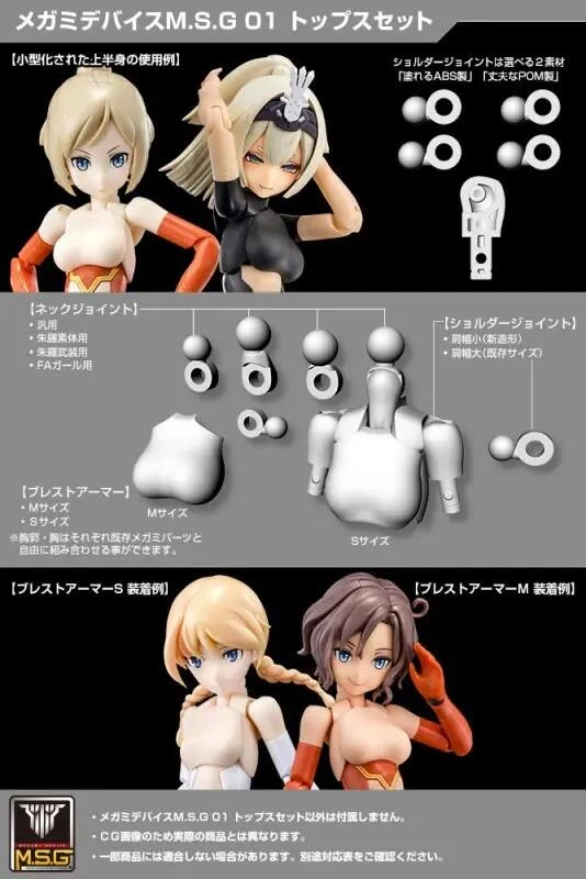 【現貨】壽屋 組裝模型 M.S.G. KP596 女神裝置 上身零件 膚色D 01SD