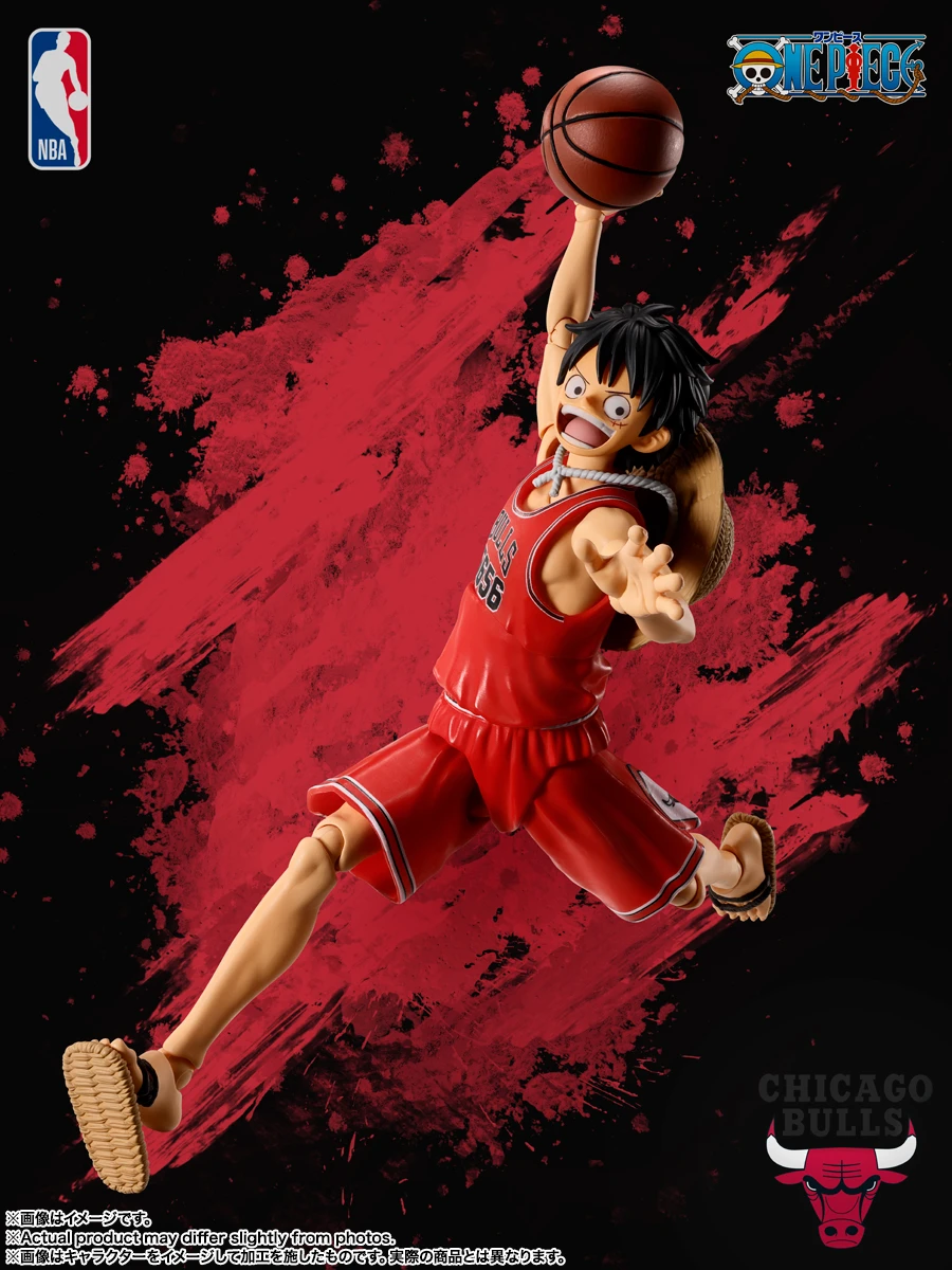 12月預購 日魂限定 S.H.F SHF 海賊王 航海王 × NBA 魯夫 BULLS 公牛Ver ★