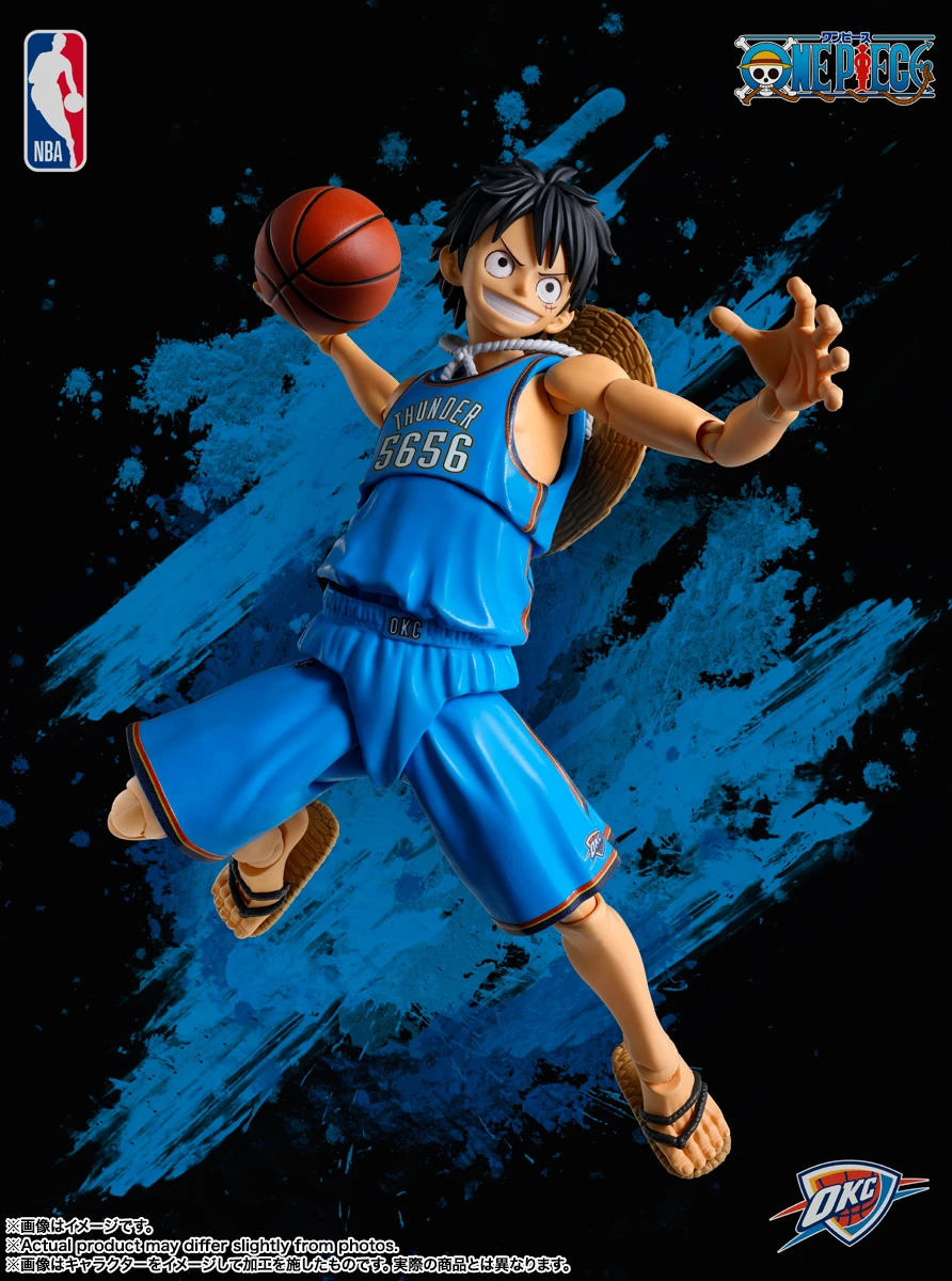 27年2月預購 日魂限定 S.H.F SHF 海賊王 航海王 × NBA 魯夫 THUNDER 雷霆Ver★