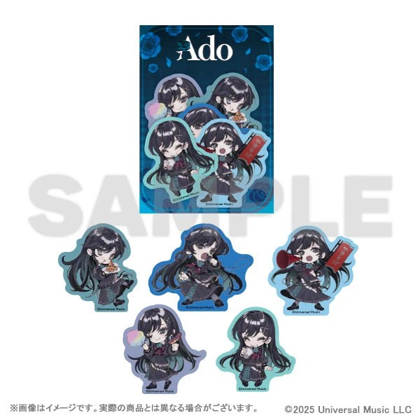 【現貨】 DMM Ado × ROUND1 Q版造型貼紙套組