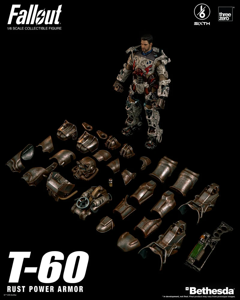 27年第一季預購 Threezero 1/6 異塵餘生 T-60 鏽蝕動力裝甲 36.8cm