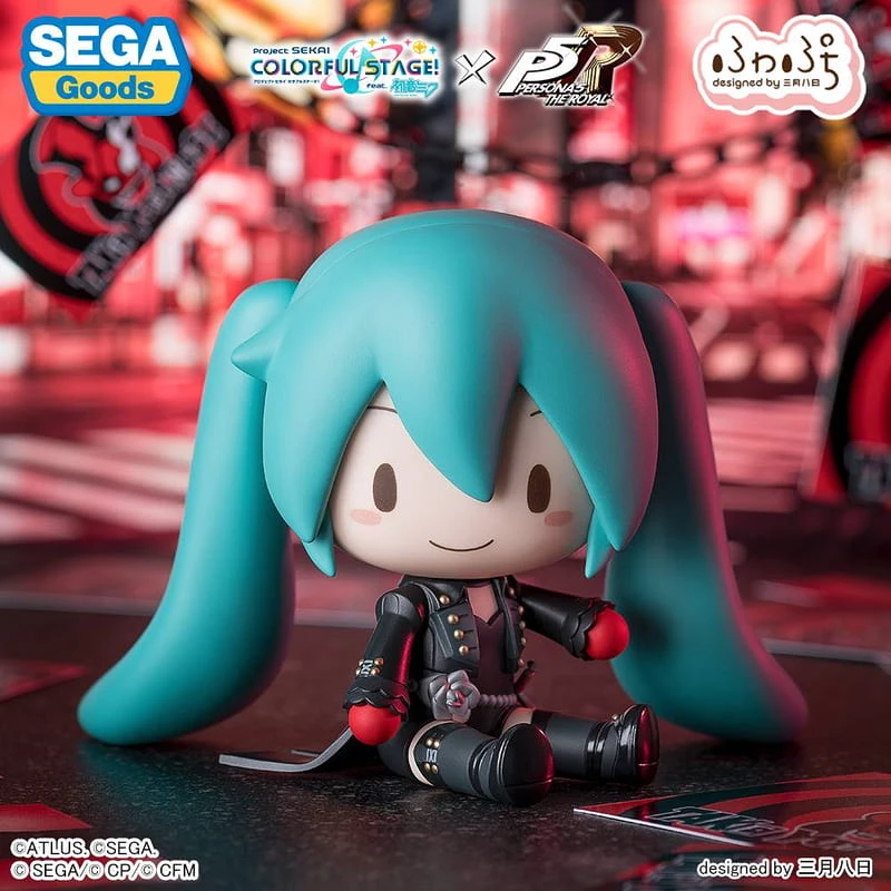 5月預購 SEGA 世界計畫 × 女神異聞錄5 P5R 初音未來 表情替換掌心坐姿玩偶