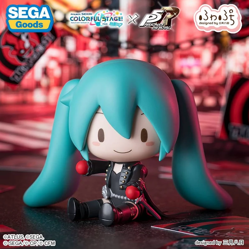 5月預購 SEGA 世界計畫 × 女神異聞錄5 P5R 初音未來 表情替換掌心坐姿玩偶