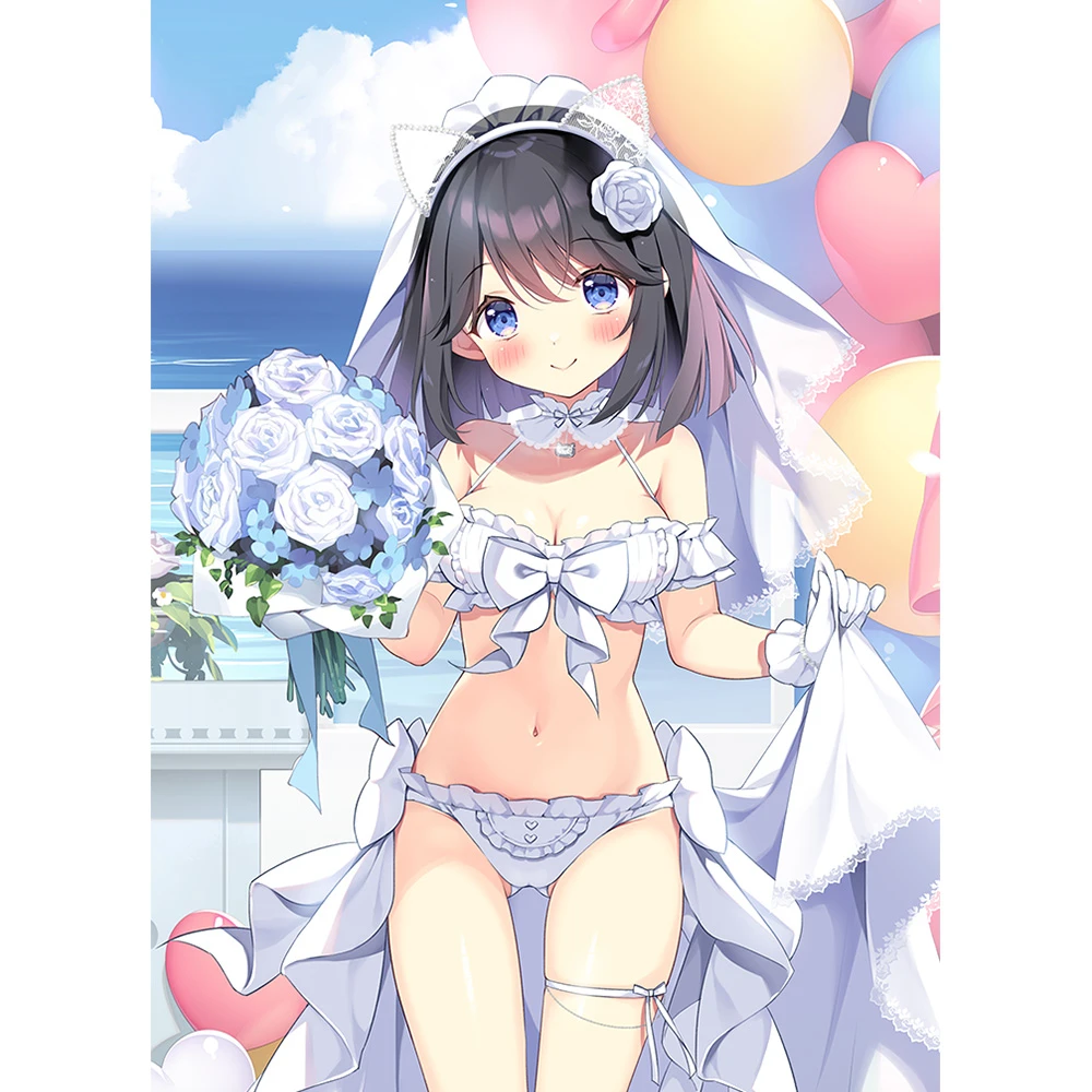 12月預購 窗簾魂 ぱん 原畫 C108 婚紗 W絨面B2掛軸 白雪結梨 ⚫
