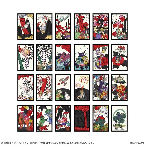 27年3月預購 CAPCOM 大神20週年紀念 復刻藝術企劃 櫻花札造型貼紙組B 大神 絕景版 花之趣⚫