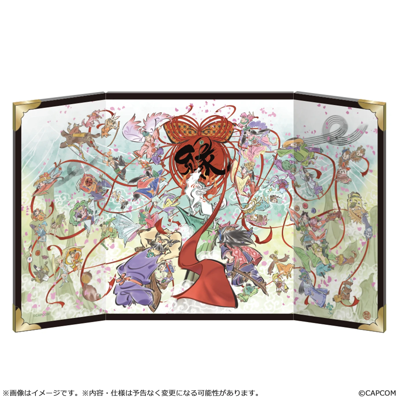 27年3月預購 CAPCOM 大神 20週年紀念藝術 迷你屏風 ⚫