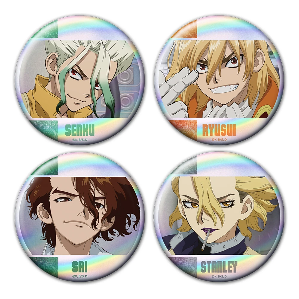 11月預購 azumaker Dr.STONE 新石紀 閃亮胸章組 徽章4入組 千空&龍水&SAI&史丹利 ⚫