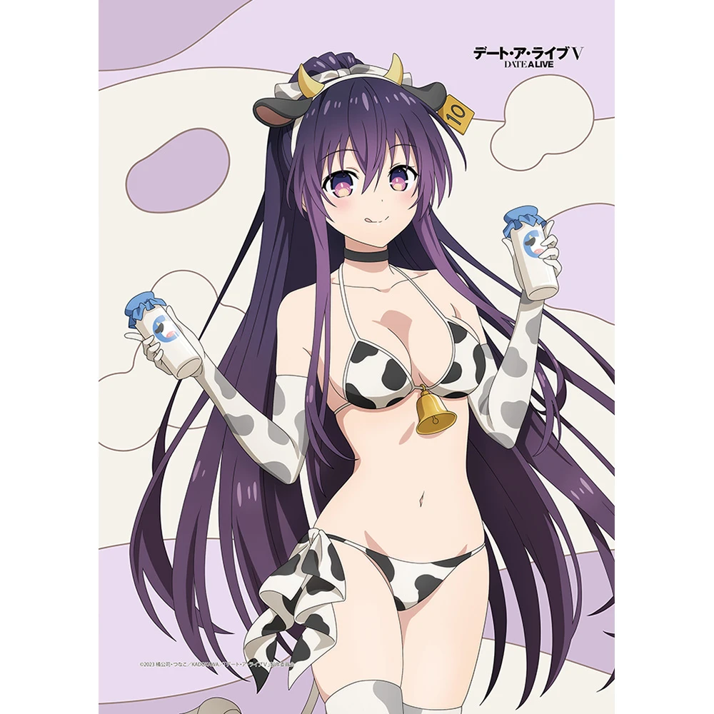 12月預購 窗簾魂 約會大作戰V 乳牛泳裝 W絨面B2掛軸 夜刀神十香 ⚫