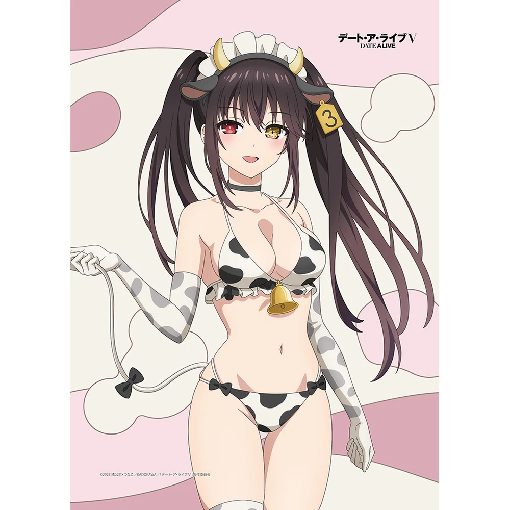 12月預購 窗簾魂 約會大作戰V 乳牛泳裝 W絨面B2掛軸 時崎狂三 ⚫