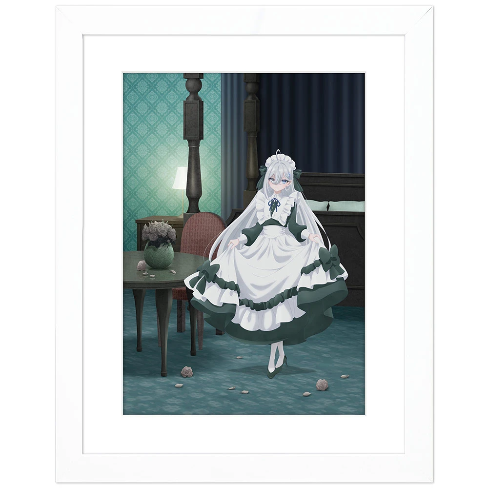 1月預購 窗簾魂 靠死亡遊戲混飯吃。 A4藝術複製畫畫框 幽鬼 GHOST HOUSE ⚫