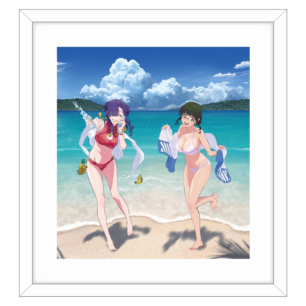 1月預購 窗簾魂 GRIDMAN UNIVERSE 泳裝 裝框高精細藝術畫 二代目&公主 ⚫