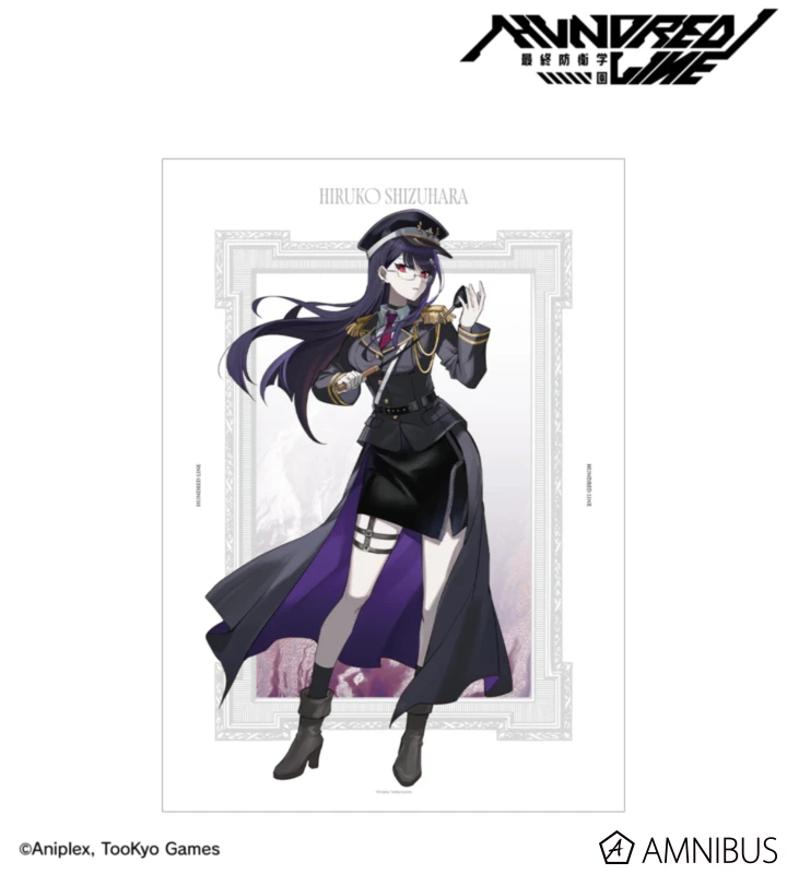 12月預購 AMNIBUS 百日戰記 最終防衛學園 軍服風服裝 A3霧面海報 雫原比留子 ⚫