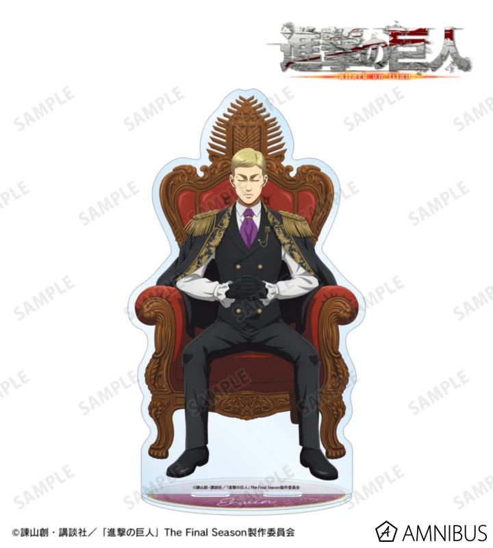 1月預購 AMNIBUS 進擊的巨人 夢見王座ver. 特大壓克力立牌 艾爾文 着彩ver. ⚫