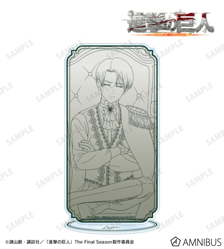 1月預購 AMNIBUS 進擊的巨人 夢見王座ver. 特大壓克力立牌 里維 線画ver. ⚫