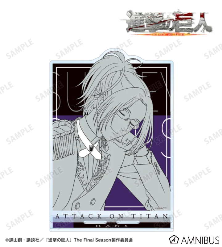 1月預購 AMNIBUS 進擊的巨人 夢見王座ver. 大壓克力立牌 漢吉 線画ver. ⚫
