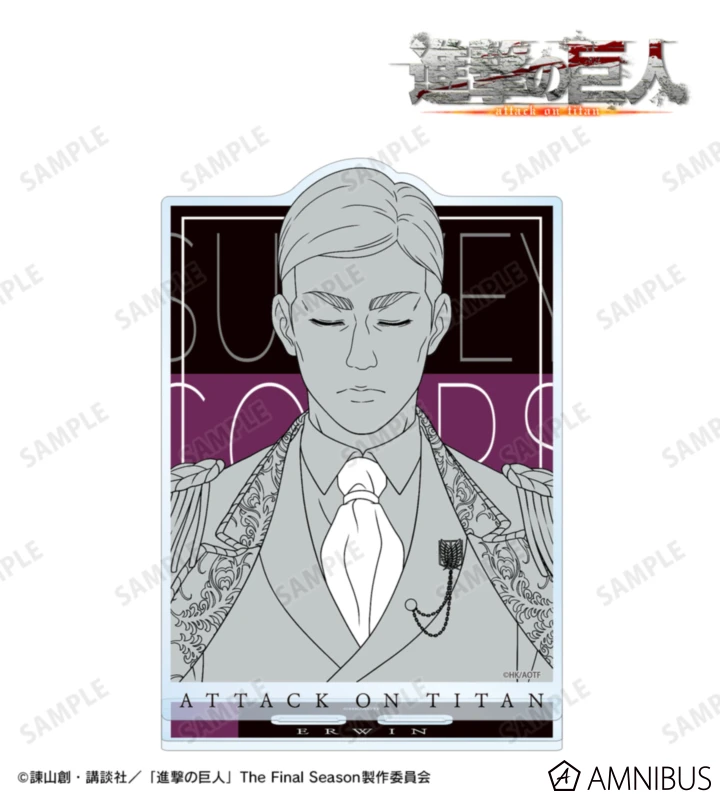 1月預購 AMNIBUS 進擊的巨人 夢見王座ver. 大壓克力立牌 艾爾文 線画ver. ⚫
