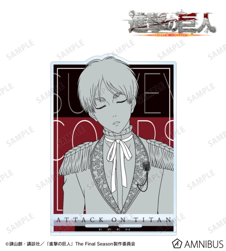 1月預購 AMNIBUS 進擊的巨人 夢見王座ver. 大壓克力立牌 艾連 線画ver. ⚫