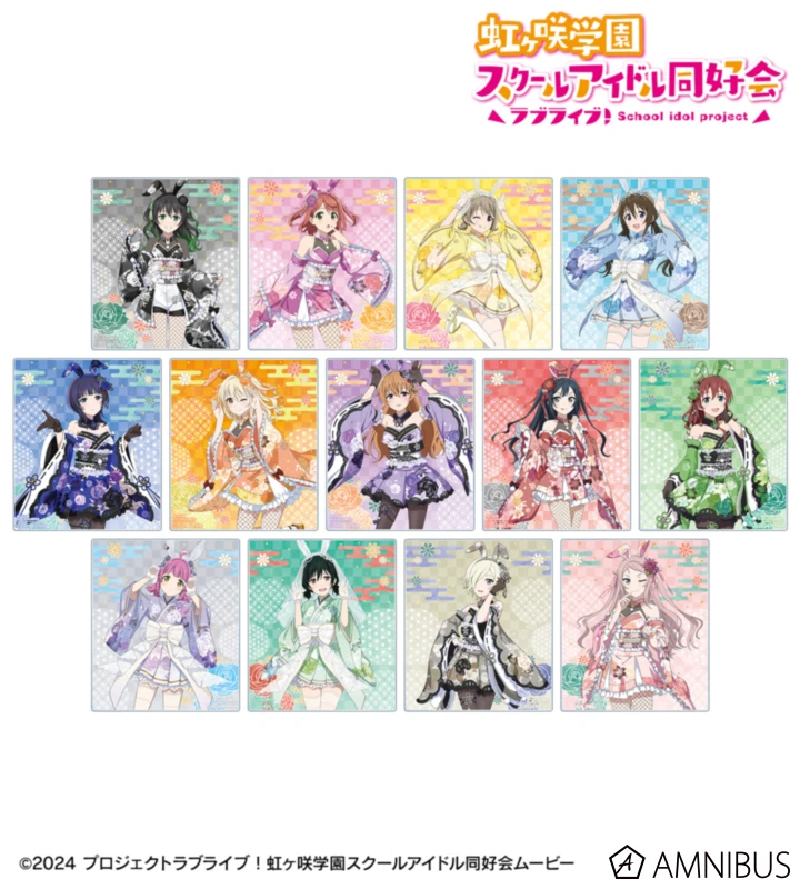 1月預購 AMNIBUS Love Live! 虹咲學園 和風兔女郎 壓克力卡片集 中盒13入 ⚫