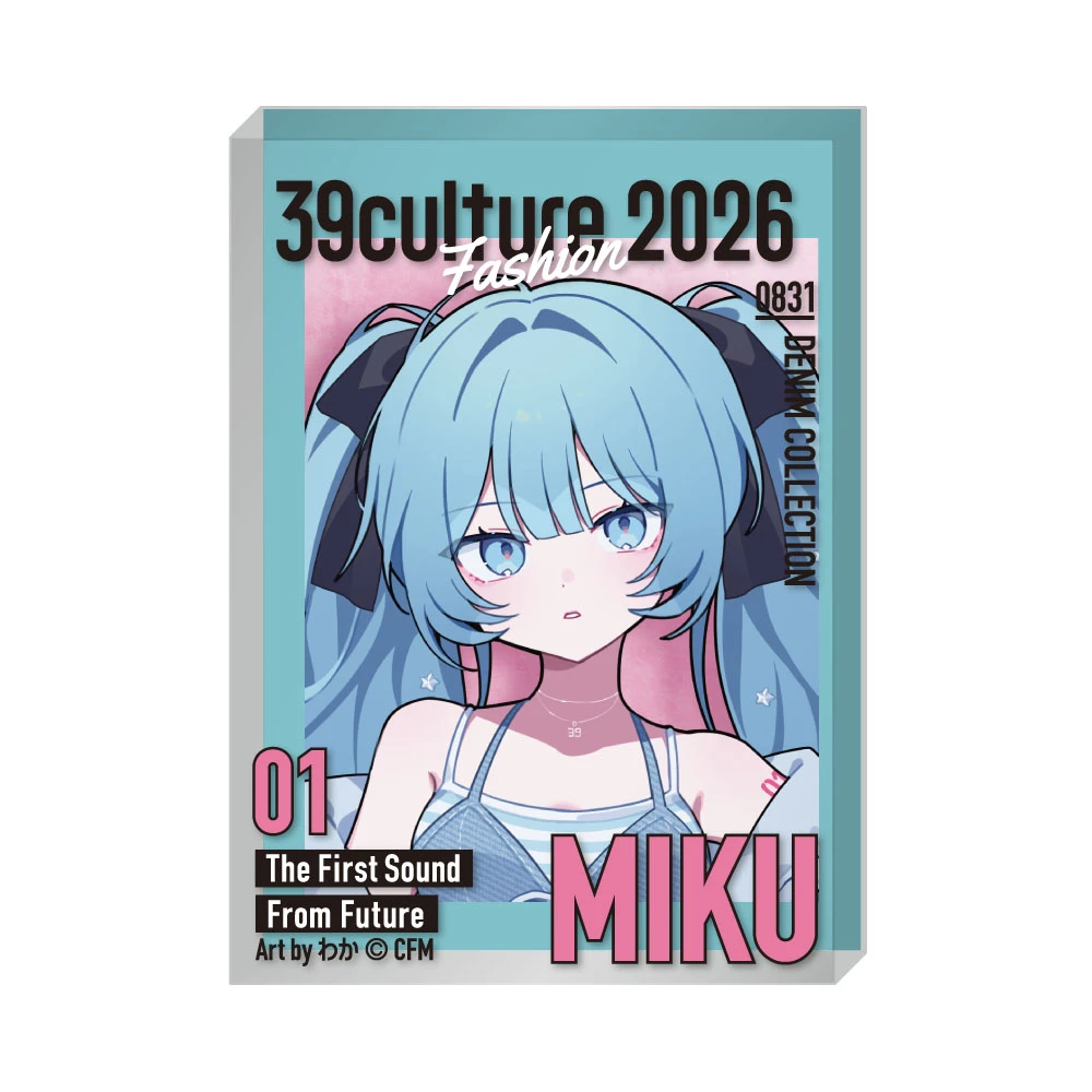12月預購 piapro 初音未來 39Culture 2026 流行 雜誌風壓克力厚磚 初音未來 ⚫