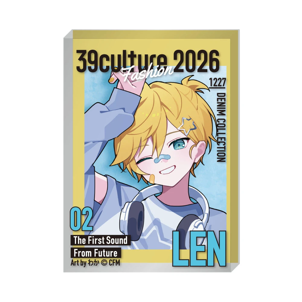 12月預購 piapro 初音未來 39Culture 2026 流行 雜誌風壓克力厚磚 鏡音連 ⚫