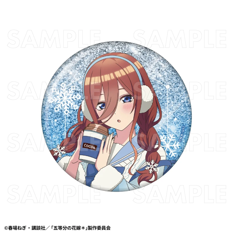 12月預購 TEAM 五等分的新娘 冬季模式&聖誕節模式 76mm閃亮胸章 徽章 中野三玖：冬季模式 ⚫