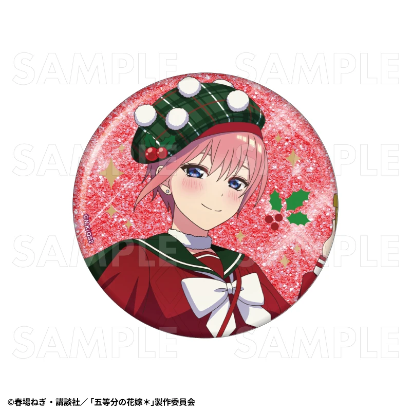 12月預購 TEAM 五等分的新娘 冬季模式&聖誕節模式 76mm閃亮胸章 徽章 中野一花：聖誕節模式 ⚫