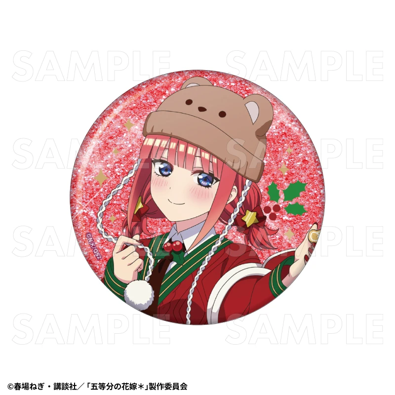 12月預購 TEAM 五等分的新娘 冬季模式&聖誕節模式 76mm閃亮胸章 徽章 中野二乃：聖誕節模式 ⚫