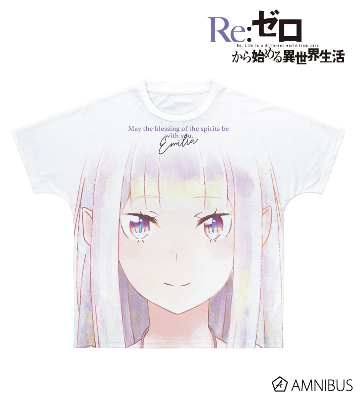1月預購 AMNIBUS「Re:從零開始的異世界生活」愛蜜莉雅 Ani-Art aqua label 全彩滿版T恤 男女通用 免訂金 ⚫