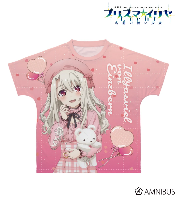 1月預購 AMNIBUS「劇場版 Fate/kaleid liner 魔法少女☆伊莉雅 Licht 無名的少女」  伊莉雅 PINK kawaii style Ver. 全彩滿版T恤 男女通用 免訂金 ⚫
