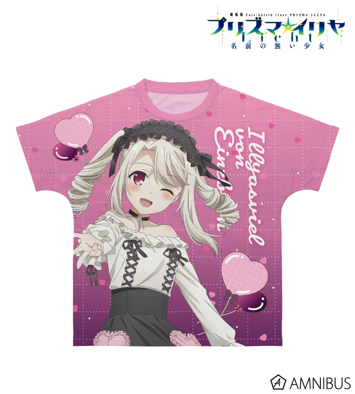 1月預購 AMNIBUS「劇場版 Fate/kaleid liner 魔法少女☆伊莉雅 Licht 無名的少女」  伊莉雅 BLACK kawaii style Ver. 全彩滿版T恤 男女通用 免訂金 ⚫