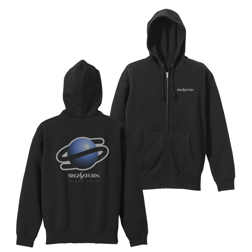 12月預購 COSPA「SEGA SATURN」SEGA SATURN LOGO 拉鍊連帽外套 Ver.2.0 黑色 免訂金 ⚫