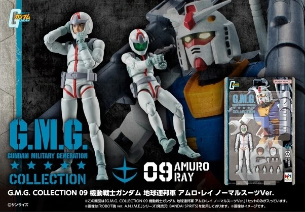 27年6月預購 代理 MH GMG 收藏集09 機動戰士鋼彈 地球聯邦軍 阿姆羅 標準駕駛服 再版